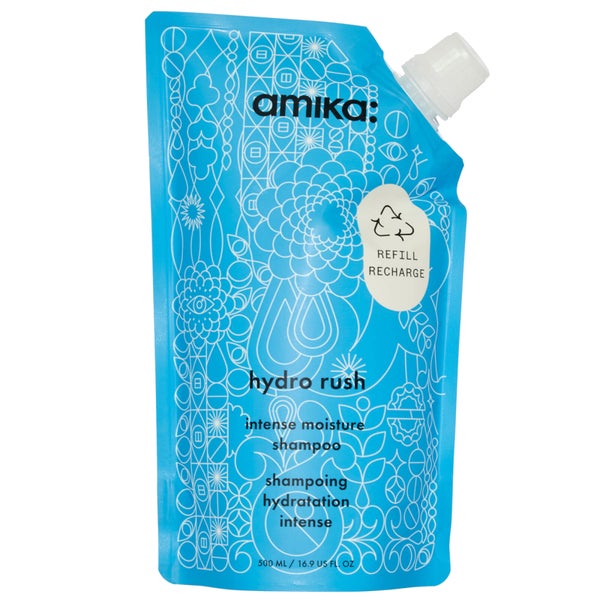 amika Hydro Rush Shampoo Refillable Pouch 500ml