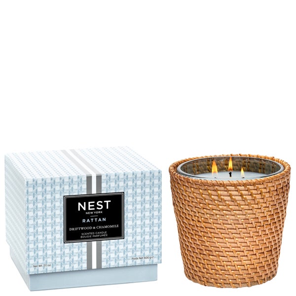 NEST New York Rattan Driftwood and Chamomile 3-Wick 600g