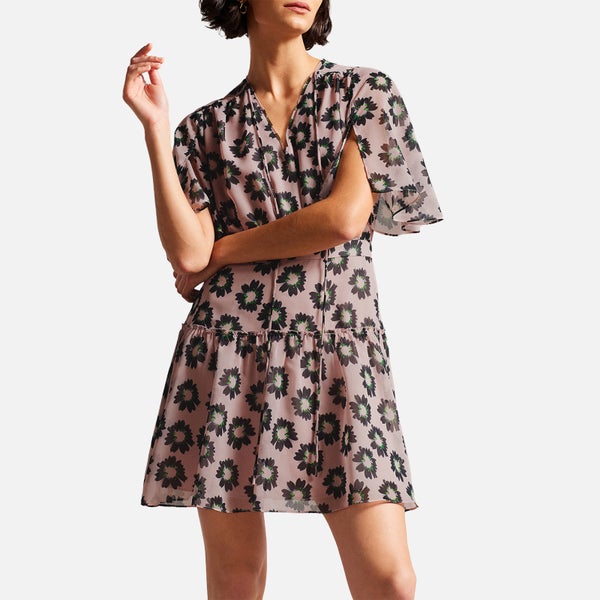 Ted Baker Lucieey Floral Print Chiffon Dress