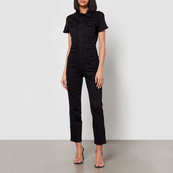 Good American The Fit For Success Stretch-Denim Jumpsuit