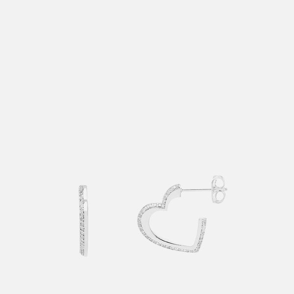 Estella Bartlett Silver-Plated Open Heart Hoop