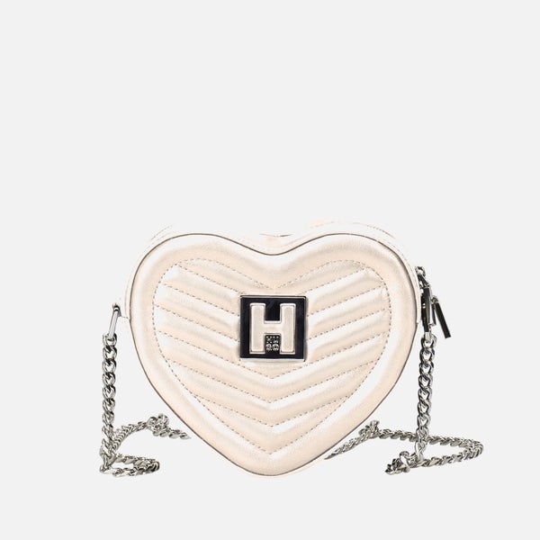 HUGO Jodie Heart Faux Leather Crossbody Bag
