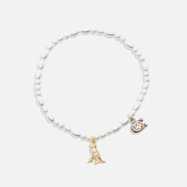 Coach Pearl Charms Gold-Plated Bracelet
