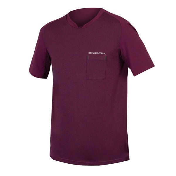 Hommes T-shirt GV500 Foyle - Aubergine