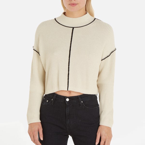 Calvin Klein Jeans Contrast Seams Cotton Sweatshirt