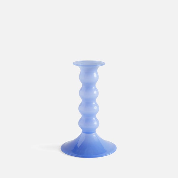 HAY Wavy Candleholder - Medium - Light Blue