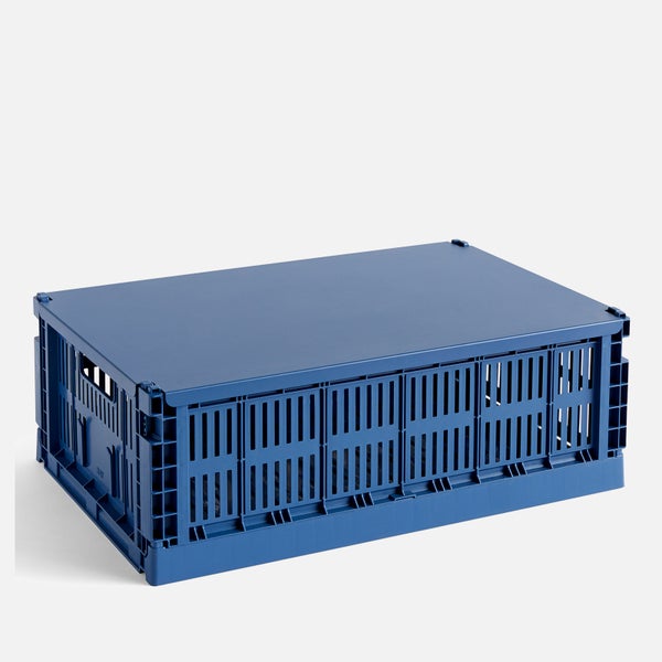 HAY Colour Crate Lid - Large - Dark Blue