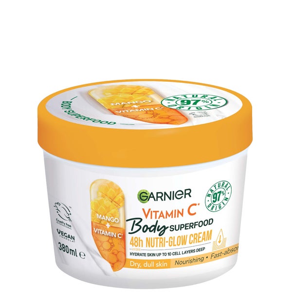 Crema corporal con vitamina C y mango Superfood Nutri Glow de Garnier 380 ml