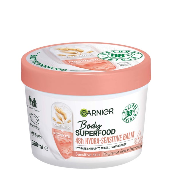Garnier Body Superfood Hydra Sensitive Body Cream Oat Milk and Probiotic Derived Fractions 380ml