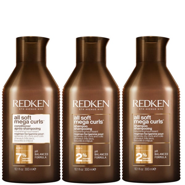 Redken All Soft Mega Curl Hydrating and Nourishing Shampoo Duo with Conditioner for Curly and Coily Hair