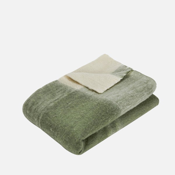 Hübsch Inlet Throw - Light Green/White