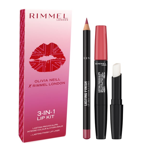 Rimmel London x Olivia Neill Exclusive Lip Kit - Mauve (Worth £13.98)