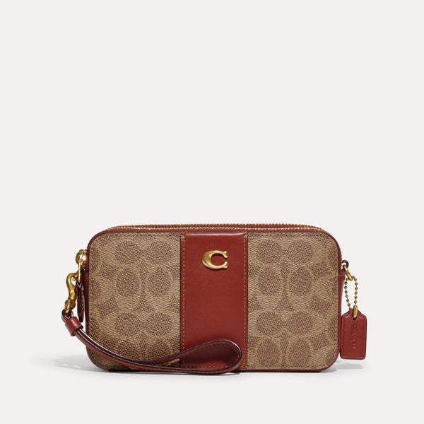 Coach Colorblock Coated Canvas and Leather Signature Kira Cross Body Bag