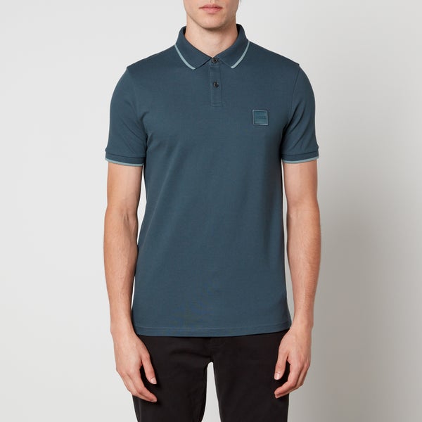 BOSS Orange Passtertip Logo-Appliquéd Cotton-Blend Piqué Polo Shirt