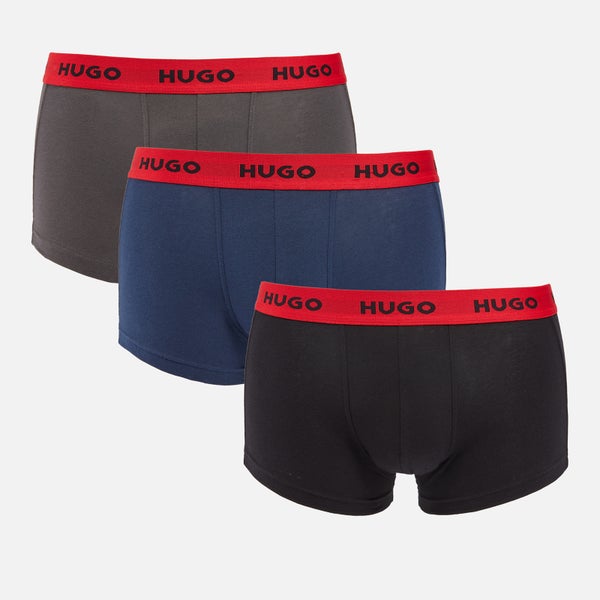 HUGO Bodywear Three-Pack Stretch-Cotton Boxer Trunks