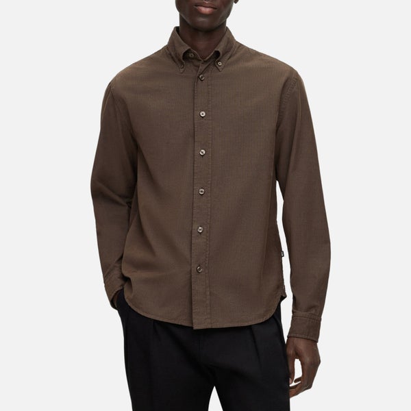 BOSS Black Cotton-Blend Twill Shirt