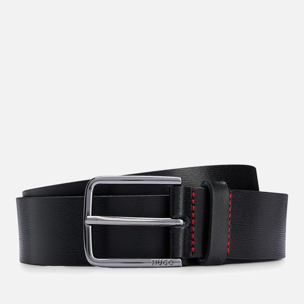 HUGO Gerik Contrast Stitch Leather Belt