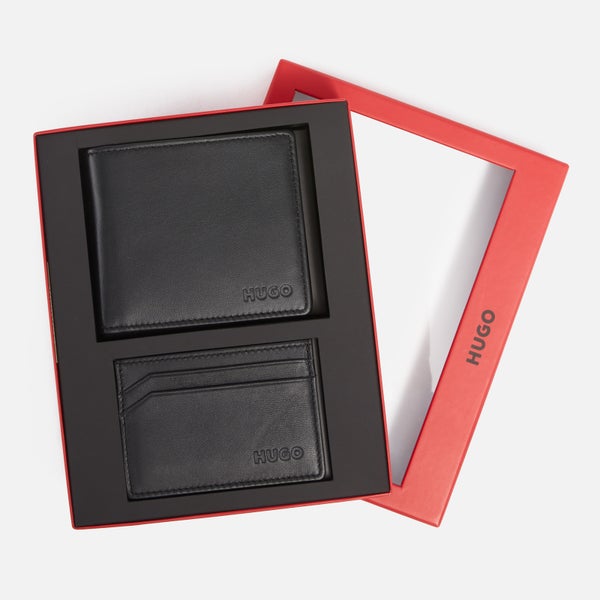 HUGO Men's GBHM Wallet and Cardholder Set - Black