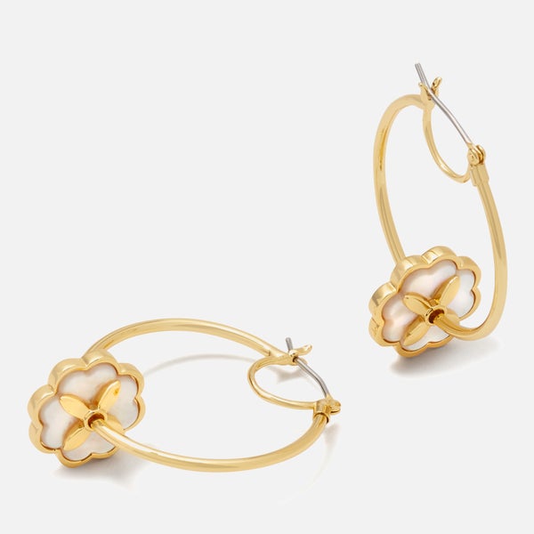 Kate Spade New York Heritage Bloom Gold-Plated Hoops