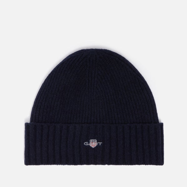 GANT Shield Ribbed Wool-Blend Beanie