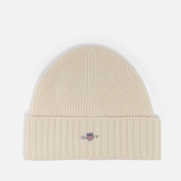 GANT Shield Ribbed Wool-Blend Beanie