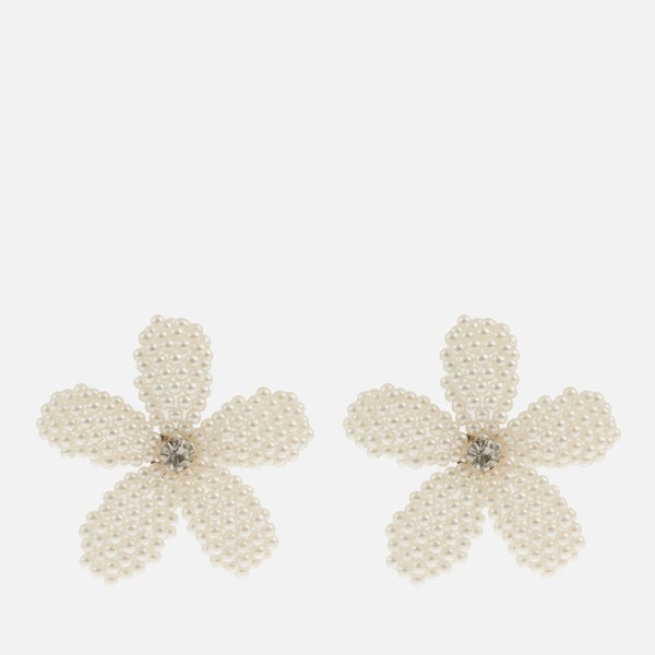 Sister Jane Blossom Faux Pearl Silver-Tone Earrings