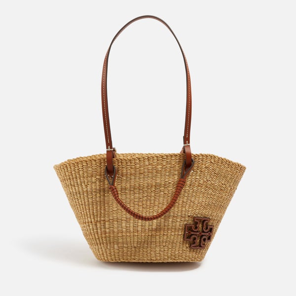 Tory Burch Ella Small Basket Straw Tote Bag