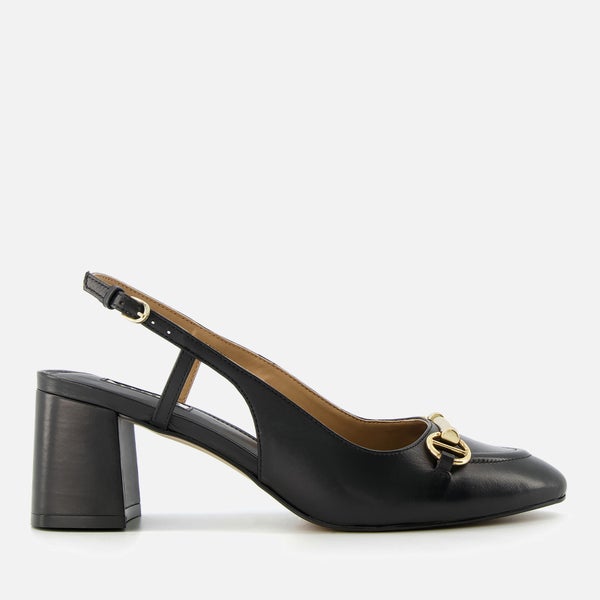 Dune London Women's Cassie Snaffle-Trim Leather Sling Backs