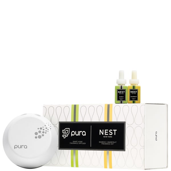 NEST New York Pura Smart Home Fragrance Diffuser Set with Bamboo and Grapefruit Refills 10ml
