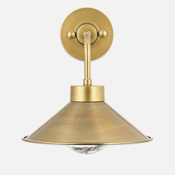 Nkuku Galago Bathroom Wall Lamp - Antique Brass