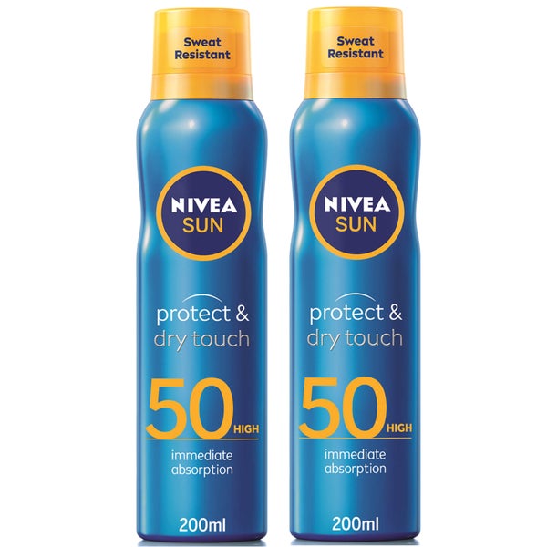 NIVEA SUN Protect and Dry Touch Cooling Sun Cream Mist SPF50 200ml Duo