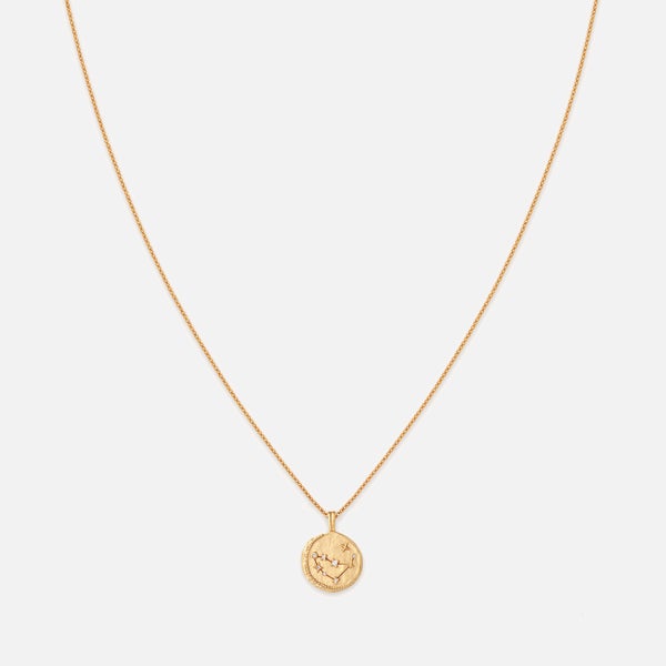 Astrid & Miyu Capricorn Zodiac 18-Karat Gold-Plated Recycled Sterling Silver Necklace