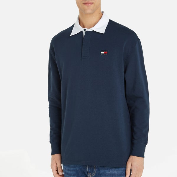 Tommy Jeans Badge Cotton-Jersey Rugby Top