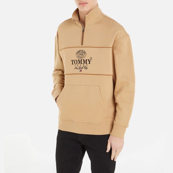 Tommy Jeans Relaxed Luxe Athletic Half-Zip Cotton Top