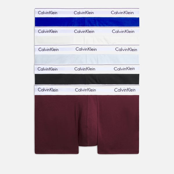 Calvin Klein Five-Pack Cotton-Blend Boxer Trunks