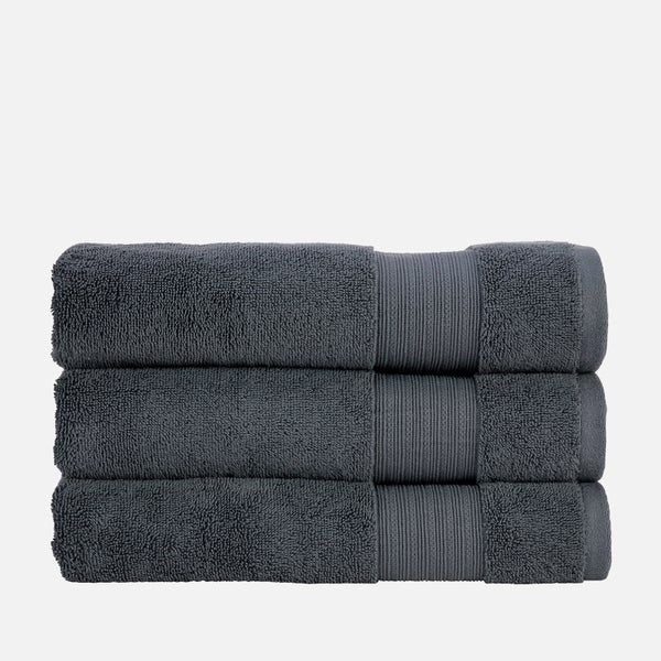 Christy Organic Cotton Towel - Cinder - Set of 2