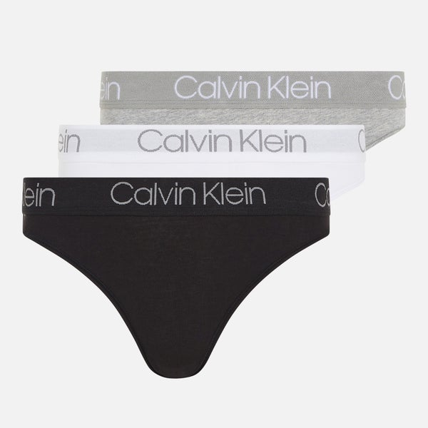 Calvin Klein Tanga Three-Pack Body High Leg Cotton-Blend Briefs