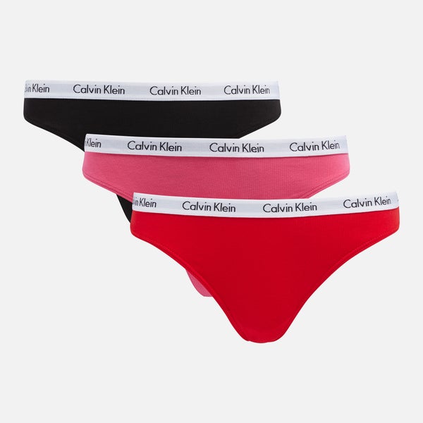 Calvin Klein Carousel Cotton-Blend Thong 3 Pack