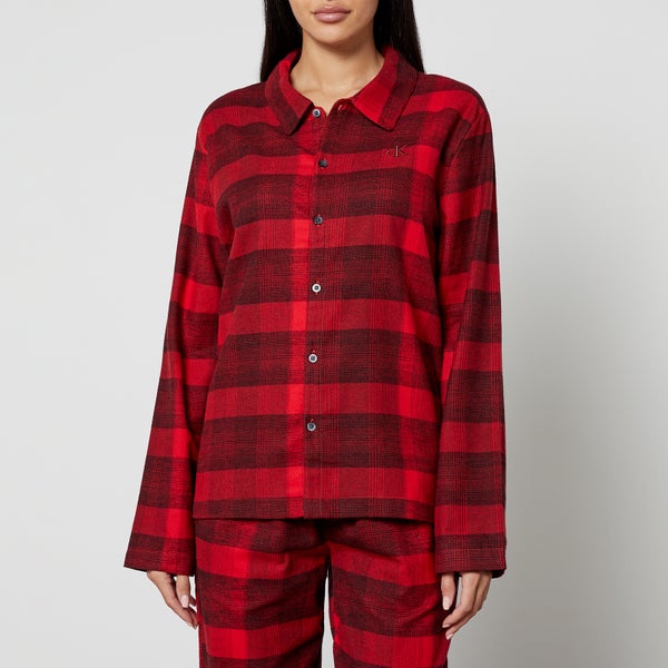Calvin Klein Brushed Cotton-Flannel Pyjama Shirt