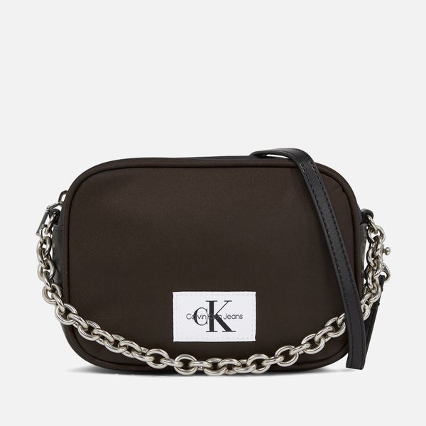 Calvin Klein Jeans Nylon and Faux Leather Chain Camera Bag 
