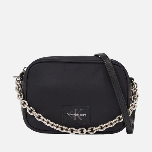 Calvin Klein Jeans Nylon and Faux Leather Chain Camera Bag 