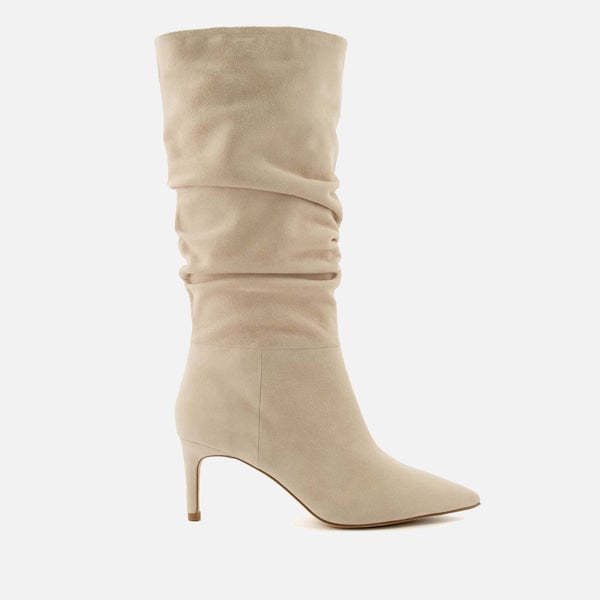 Dune Women's Slouch Faux Suede Heeled Boots