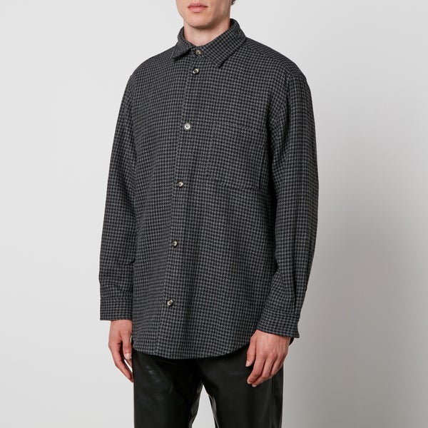 Nanushka Matize Houndstooth Wool-Blend Shirt