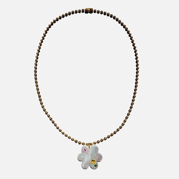 Notte Superbloom Mother of Pearl and Gold-Plated Necklace