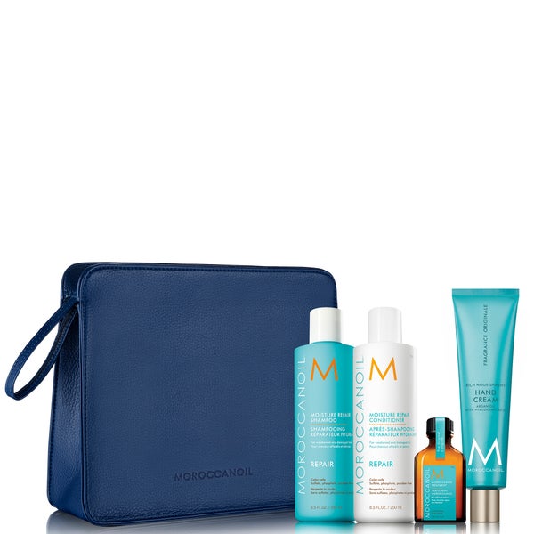 Moroccanoil Moisture Repair Shampoo and Conditioner 250ml with Gifts (Worth £72.15)