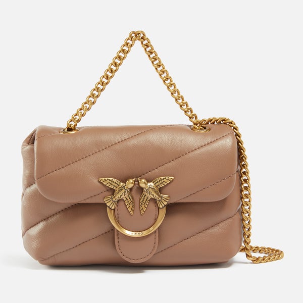Pinko Baby Love Puff Chevron Leather Bag