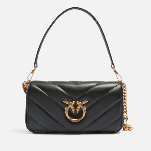 Pinko Love Click Mini Leather Shoulder Bag