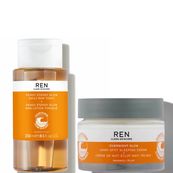 REN Clean Skincare Glowing and Even Skin Night Time Duo