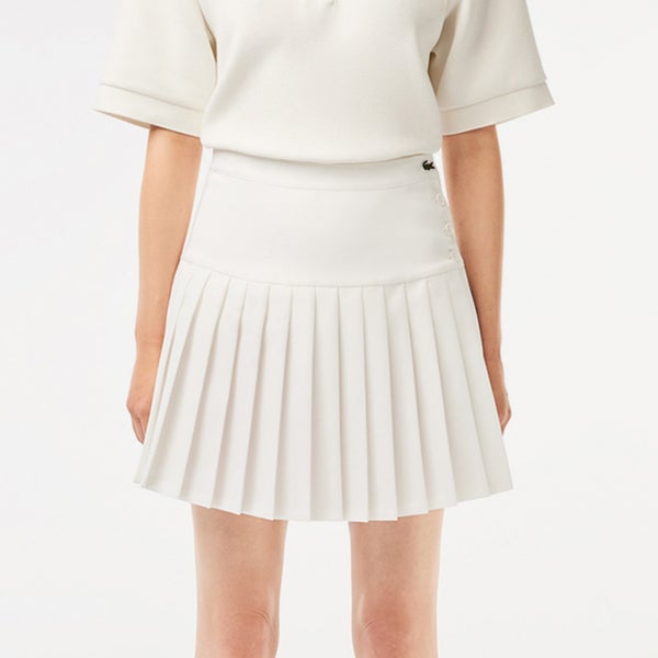 Lacoste Pleated Twill Mini Skirt