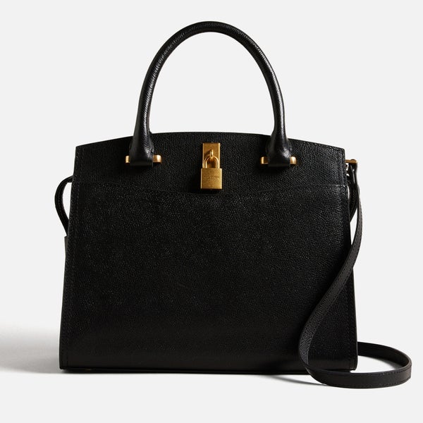 Ted Baker Myfair Grained Padlock Leather Medium Tote Bag